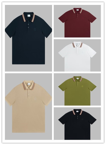 Burberry Classic Iconic Stripe Pointed Neck Pearl Polo Shirt