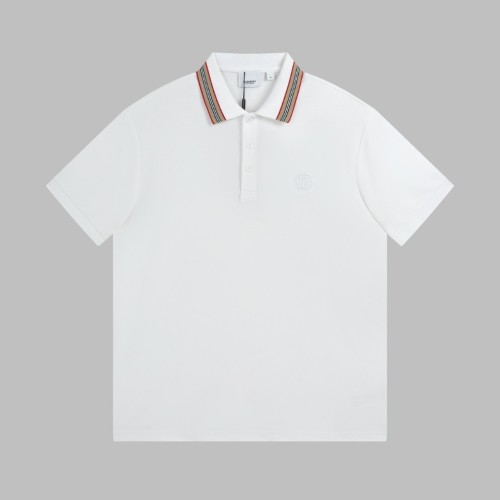 Burberry Classic Iconic Stripe Pointed Neck Pearl Polo Shirt
