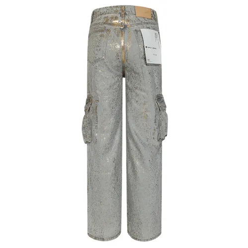 Purple Brand Fashion Casual Pocket Jeans Unisex Street Retro Pants