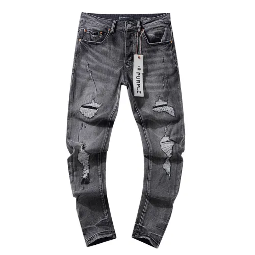 Purple Brand Vintage Fashion Distressed Jeans Casual Street Slim Denim Pants