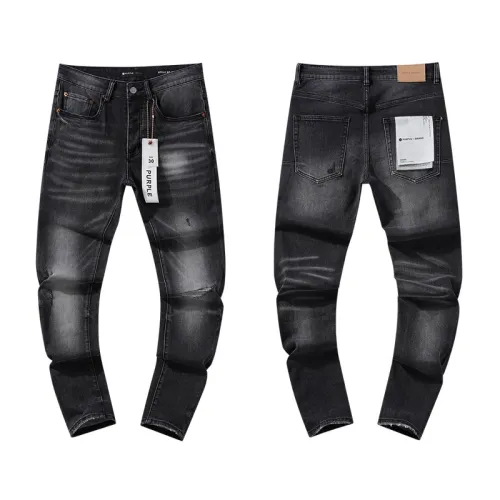 Purple Brand Fashion Classic Ripped Jeans Vintage Distressed Casual Street Denim Pants