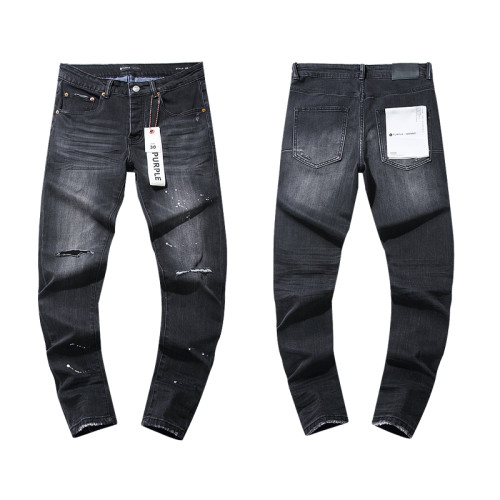 Purple Brand Fashion Washed Distressed Jeans Casual Street Slim Pants