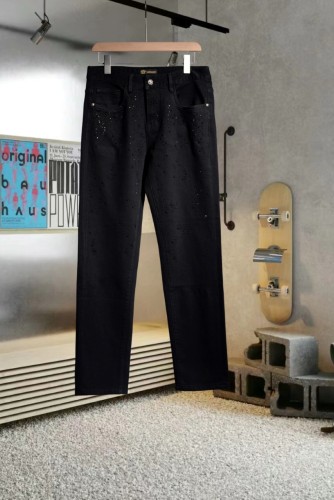 Versace New Fashion Hot Diamond Logo Straight leg Jeans