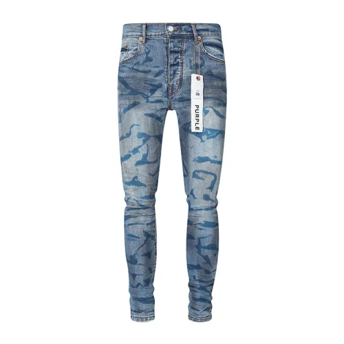 Purple Brand Fashion Classic Ripped Denim Pants Unisex Casual Street Jeans