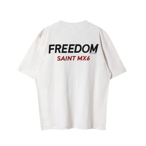 Saint Michael x Freedom Fashion New Printed Short Sleeve Unisex Casual Street T-shirt