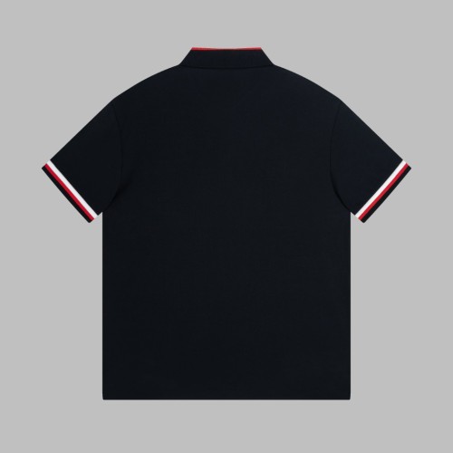Burberry Classic Stripe TB Open Front Pearl Polo Shirt