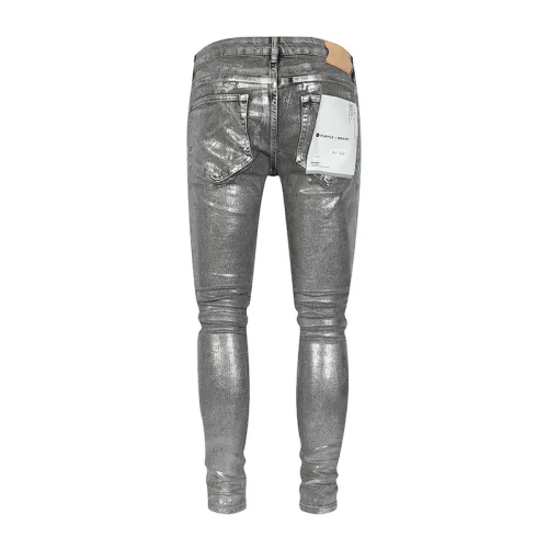 Purple Brand New Fashion Distressed Slim Jeans Casual Street Pants