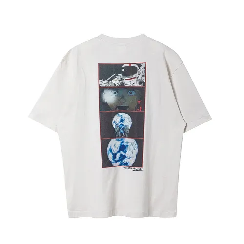 Saint Michael x Freedom New Printed Short Sleeve Unisex Casual Street T-shirt