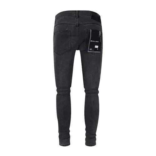 Purple Brand Fashion New Rhinestone Washed Jeans Unisex Casual Street Slim Pants