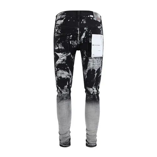 Purple Brand Fashion Painting Washed Slim Jeans Unisex Casual Street Pants