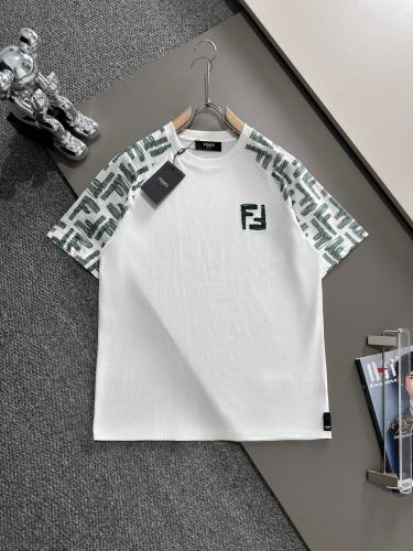 Fendi Fashion Embroidery Double F Short Sleeve Couple Casual Loose T-shirt