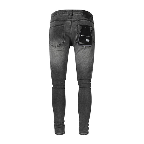 Purple Brand Fashion Splash-ink Graffiti Slim Jeans Casual Street Retro Pants