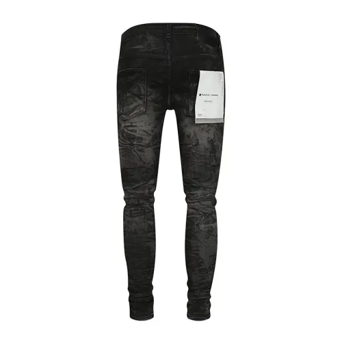 Purple Brand New Fashion Tattered Jeans Casual Street Slim Pants