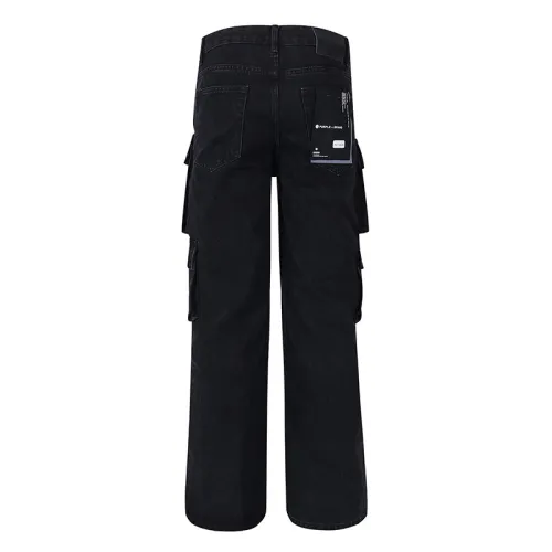 Purple Brand Fashion Classic Straight Jeans Unisex Casual Street Black Pants