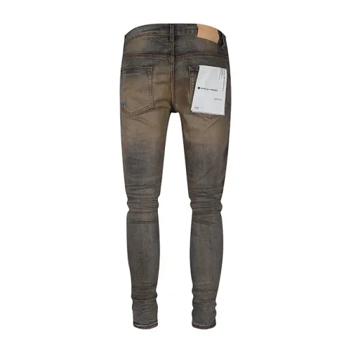 Purple Brand Fashion Distressed Washed Slim Jeans Unisex Street Casual Pants