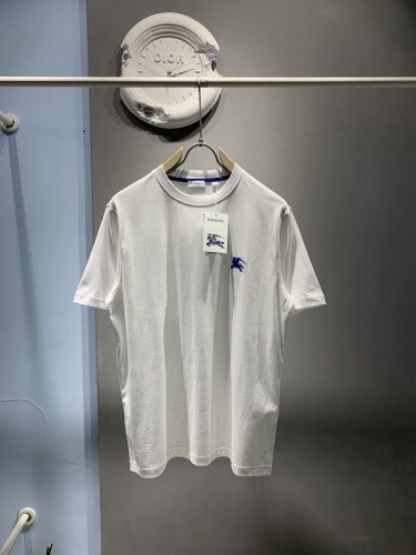 Burberry Equestrian Knight Embroidered T-shirt Couple Casual Short Sleeve