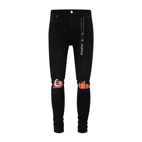 Purple Brand Fashion Street Slim Jeans Casual Black Pants Sizes:29-40