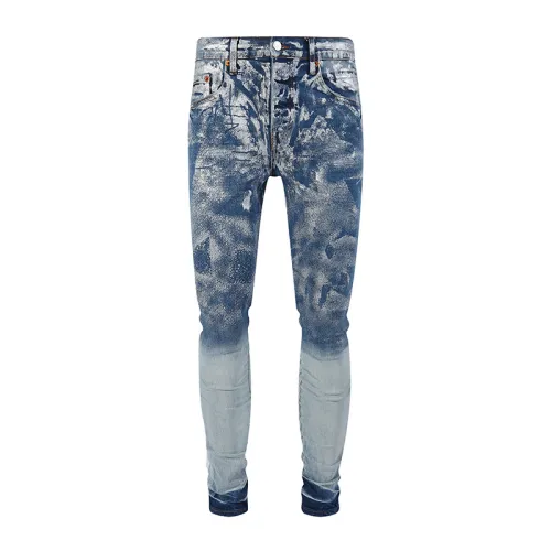 Purple Brand Fashion New Painting Slim Jeans Unisex Street Casual Retro Pants