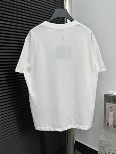 Dior Trendy Letter Hand Painted Foam T-shirt Unisex Casual Cotton Short Sleeves