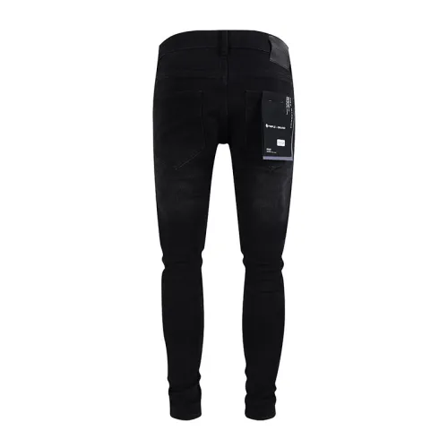 Purple Brand Fashion Blue Printed Ripped Denim Pants Unisex Casual Street Jeans