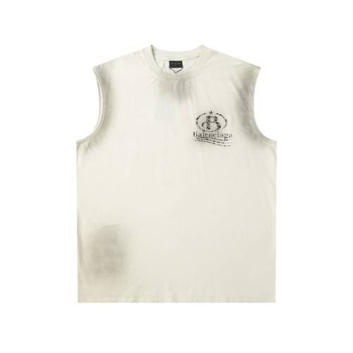 Balenciaga Street Fuzzy Logo Printed Tank Top Couple Retro Versatile Tank Top