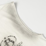 Balenciaga Street Fuzzy Logo Printed Tank Top Couple Retro Versatile Tank Top