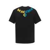 Chrome Hearts Sanskrit Gradient Toothbrush Embroidered T-shirt Unisex Casual Oversize Short Sleeve