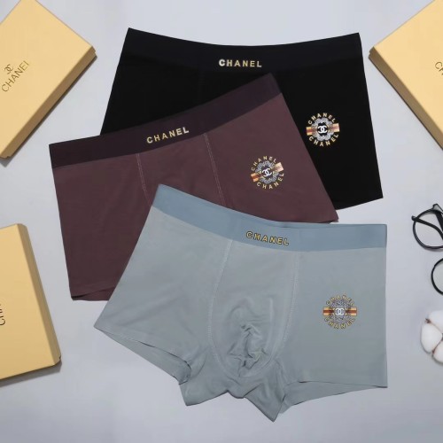 Balenciaga Men's New Fashion Ice shreds Boxer Briefs Comfortable Breathable Underwear 3 Pieces/Box