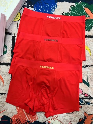 Versace Men's Fashion New Boxer Briefs Breathable Soft Underwear 3 Pieces/Box