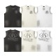 Balenciaga Street Fuzzy Logo Printed Tank Top Couple Retro Versatile Tank Top