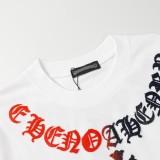 Chrome Hearts Sanskrit Gradient Toothbrush Embroidered T-shirt Unisex Casual Oversize Short Sleeve