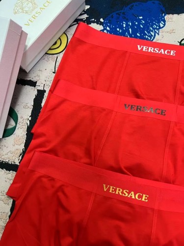 Versace Men's Fashion New Boxer Briefs Breathable Soft Underwear 3 Pieces/Box