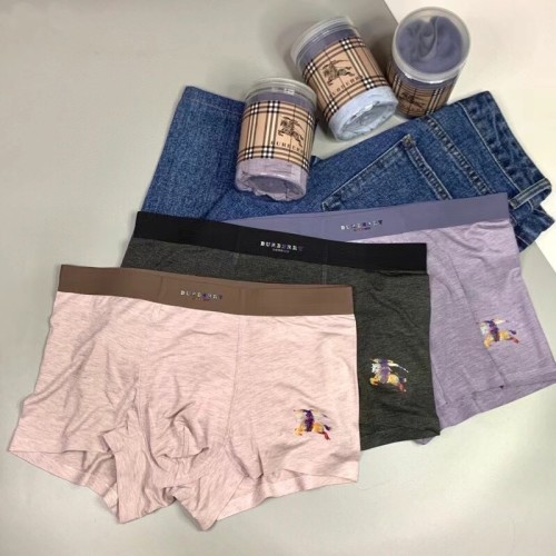 Burberry Fashion New Soft Boxer Briefs Comfortable Breathable Underwear 3 Pieces/Box