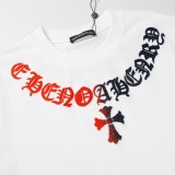Chrome Hearts Sanskrit Gradient Toothbrush Embroidered T-shirt Unisex Casual Oversize Short Sleeve