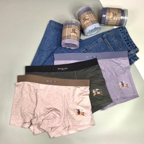 Burberry Fashion New Soft Boxer Briefs Comfortable Breathable Underwear 3 Pieces/Box