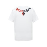 Chrome Hearts Sanskrit Gradient Toothbrush Embroidered T-shirt Unisex Casual Oversize Short Sleeve