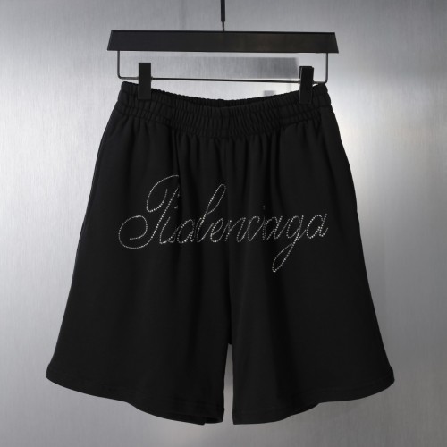 Balenciaga Hot Diamond Alphabet Capris Couple Loose Casual Shorts