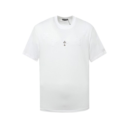 Chrome Hearts Classic Patch Embroidery T-shirt Unisex Casual Loose Short Sleeves