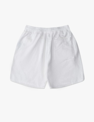 Rhude Letter Logo Embroidered Cotton Terry Drawstring Shorts Unisex Casual Street Sports Shorts