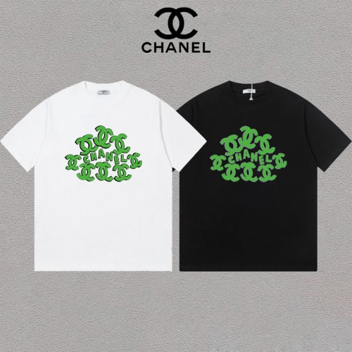 Chanel New Graffiti Logo Printed Short Sleeve Casual Round Neck T-shirt