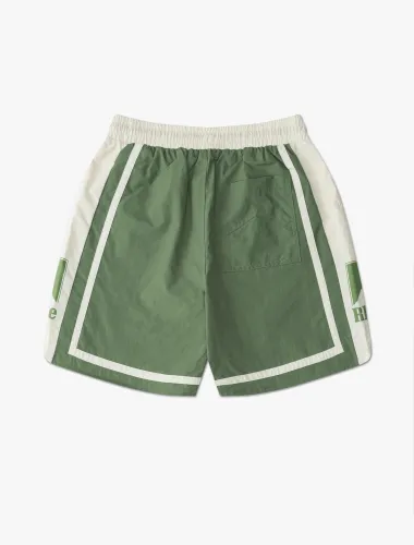Rhude Sunset Snow Mountain Logo Print Drawstring Shorts Unisex Casual Street Sports Shorts