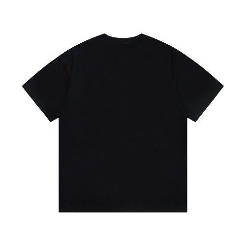 Dior Fashion Rose Logo Print T-shirt Unisex Street Casual Short Sleeves