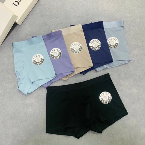 Dior Fashion Classic Men's Boxer Briefs Breathable Soft Underwear 3 Prieces/Box