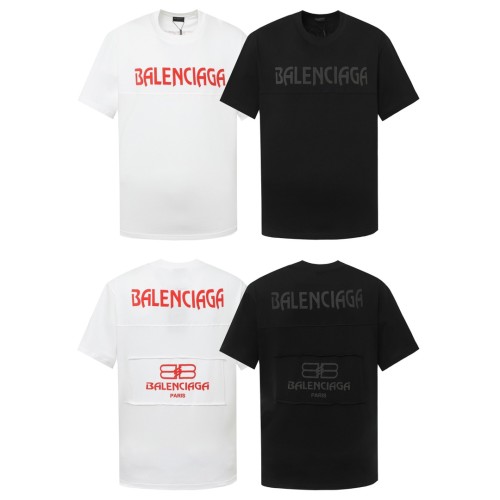 Balenciaga Street 3D Letter Logo Foam Printed Short Sleeve Couple Versatile T-shirt