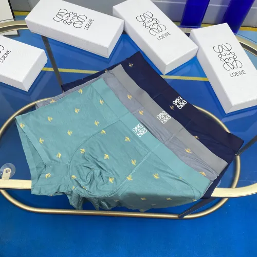 Loewe Fashion Classic Logo Printing Boxer Briefs Men's Breathable Soft Underwear 3 Pieces/Box