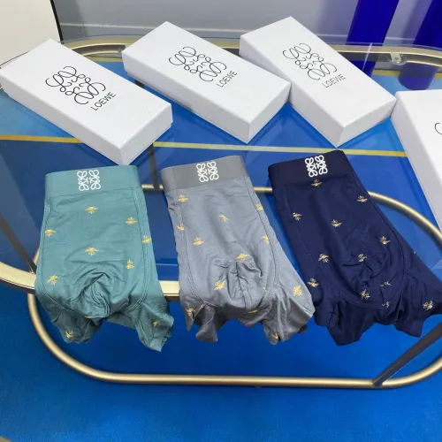 Loewe Fashion Classic Logo Printing Boxer Briefs Men's Breathable Soft Underwear 3 Pieces/Box