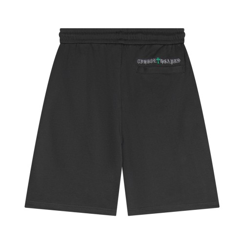 Chrome Hearts Classic Sanskrit Letter Cross Printed Washed Shorts Couple Casual Sports Pants