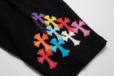 Chrome Hearts Fashion Leather Colorful Cross Loose Shorts Couple Drawstring Washed Casual Shorts
