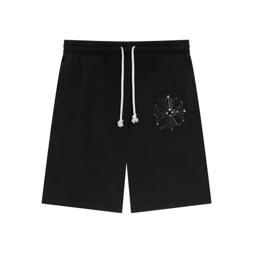 Chrome Hearts Fashion Hot Diamond Cross Loose Shorts Couple Drawstring Casual Guard Pants