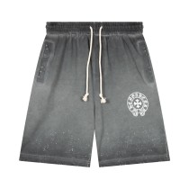 Chrome HeartsChrome Hearts Fashion Speckle Logo Loose Shorts Couple Drawstring Washed Casual Shorts